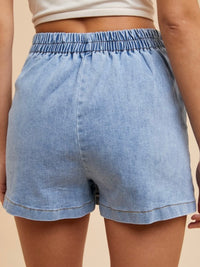 Stud Detail Elastic Back Skort