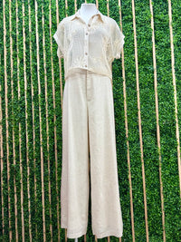Cream Linen Pant