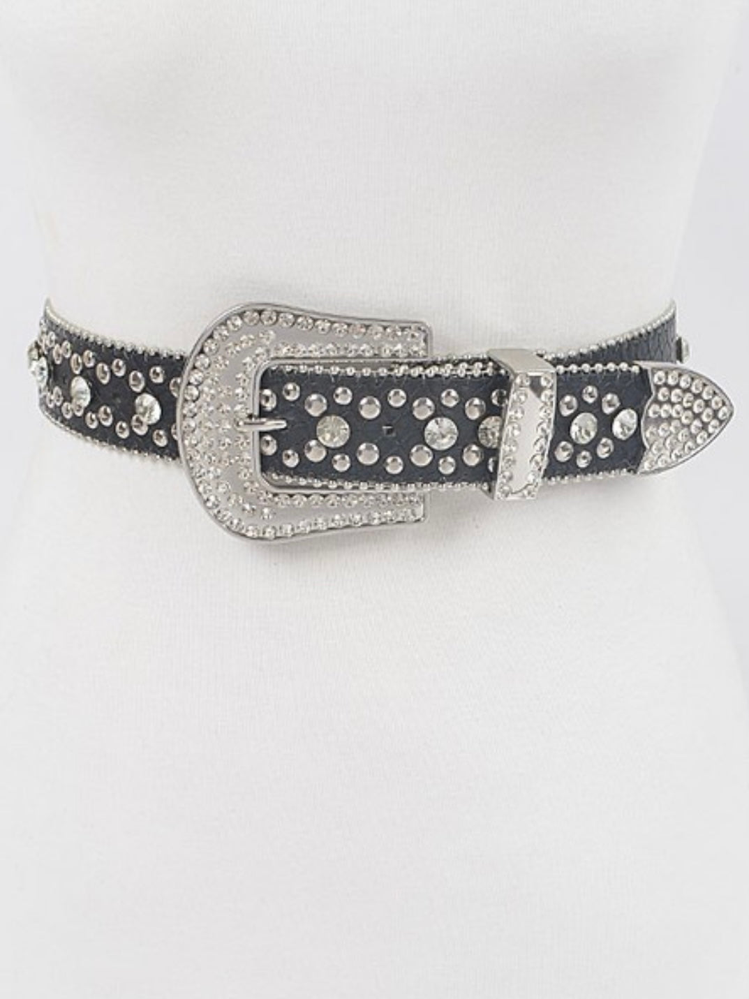 Studded Rhinestone Western Belt