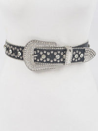 Studded Rhinestone Western Belt