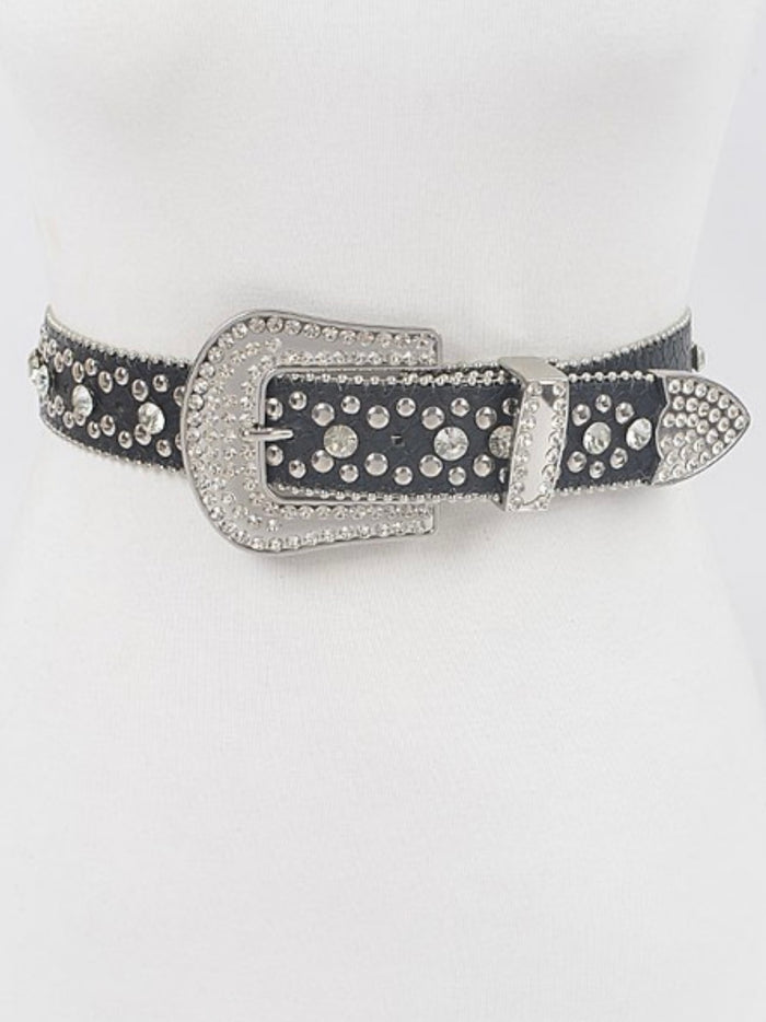 Studded Rhinestone Western Belt