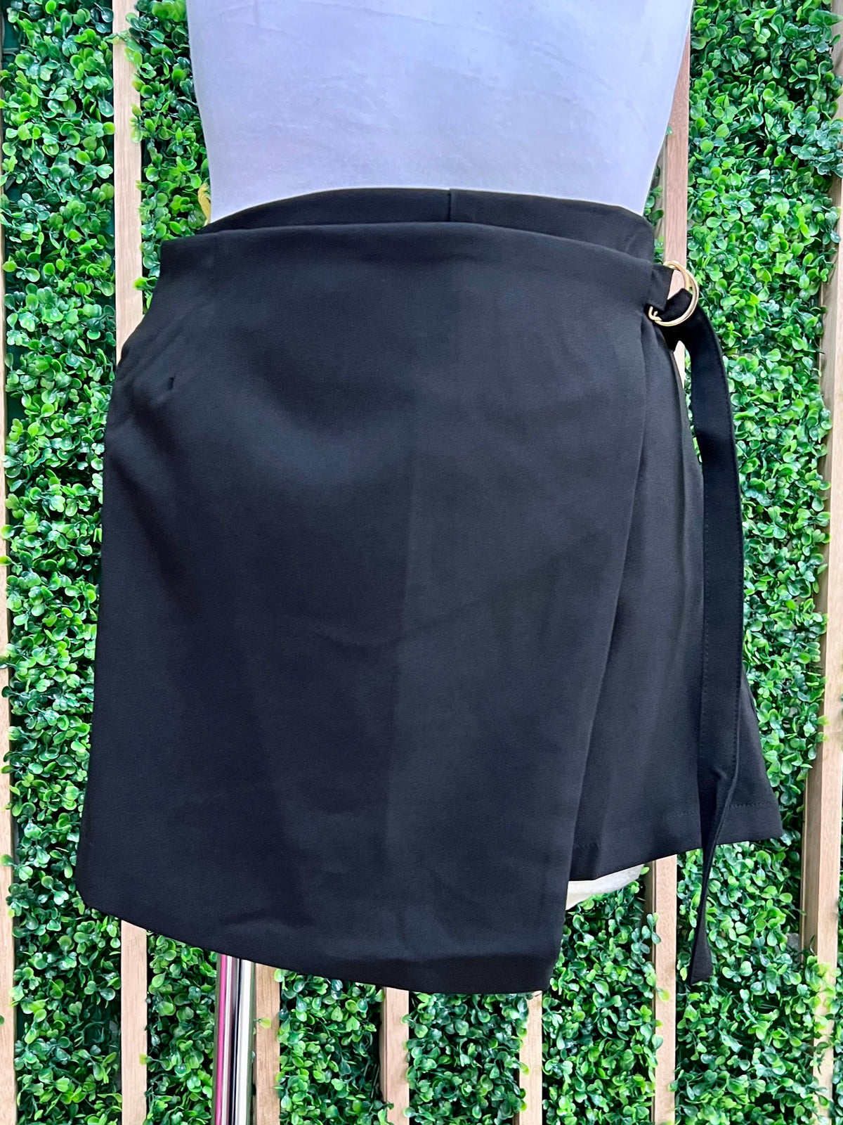 Black Side Slit Skort