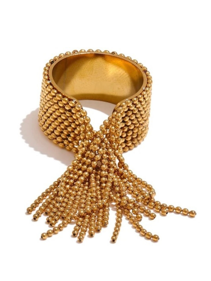 Stainless Steel Chain Tassel Ring