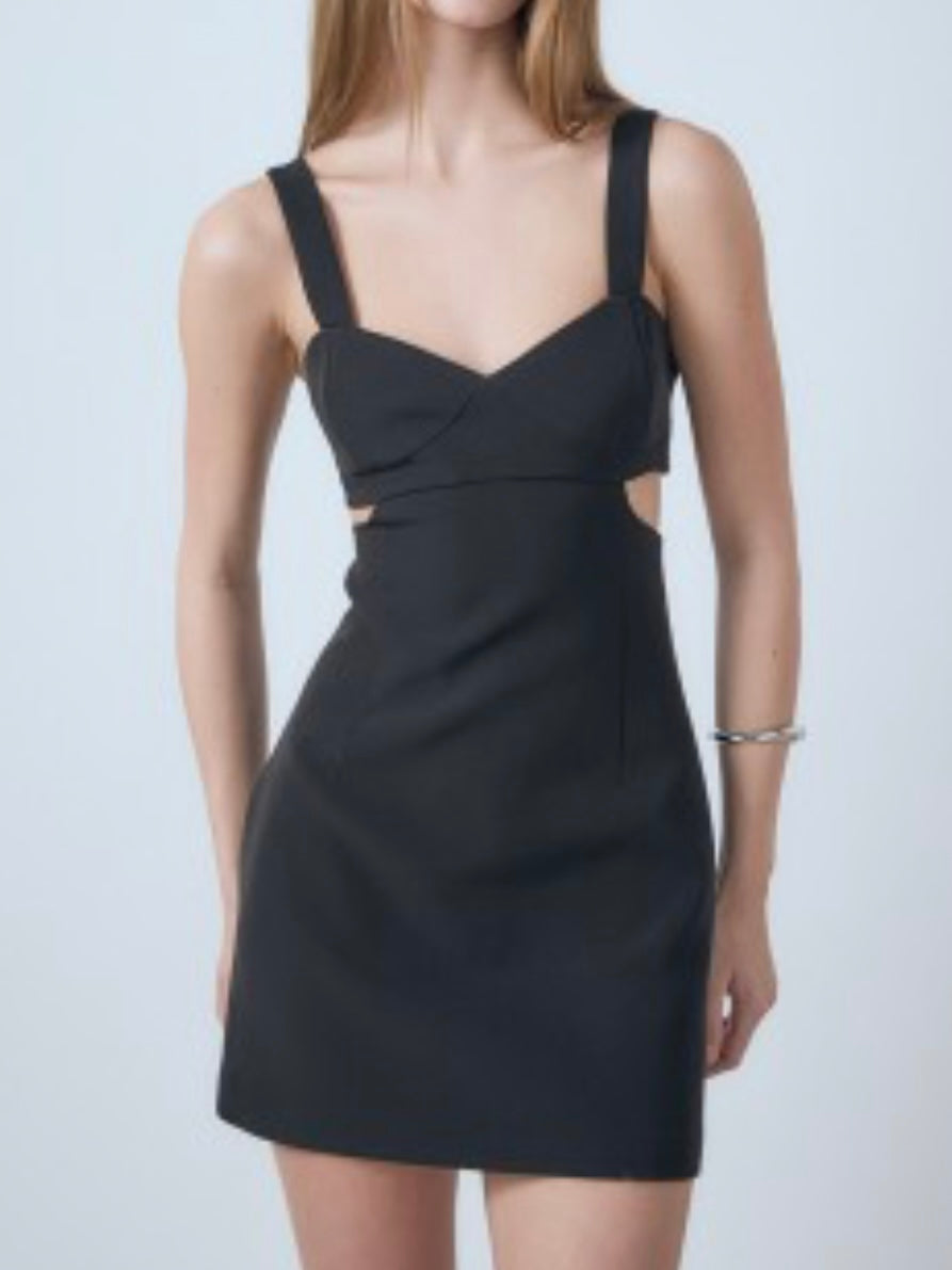 Black Cutout Short Dress