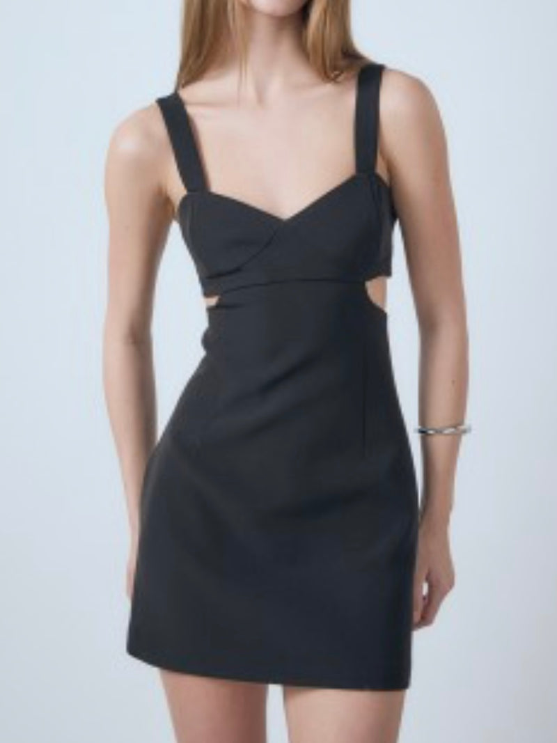 Black Cutout Short Dress