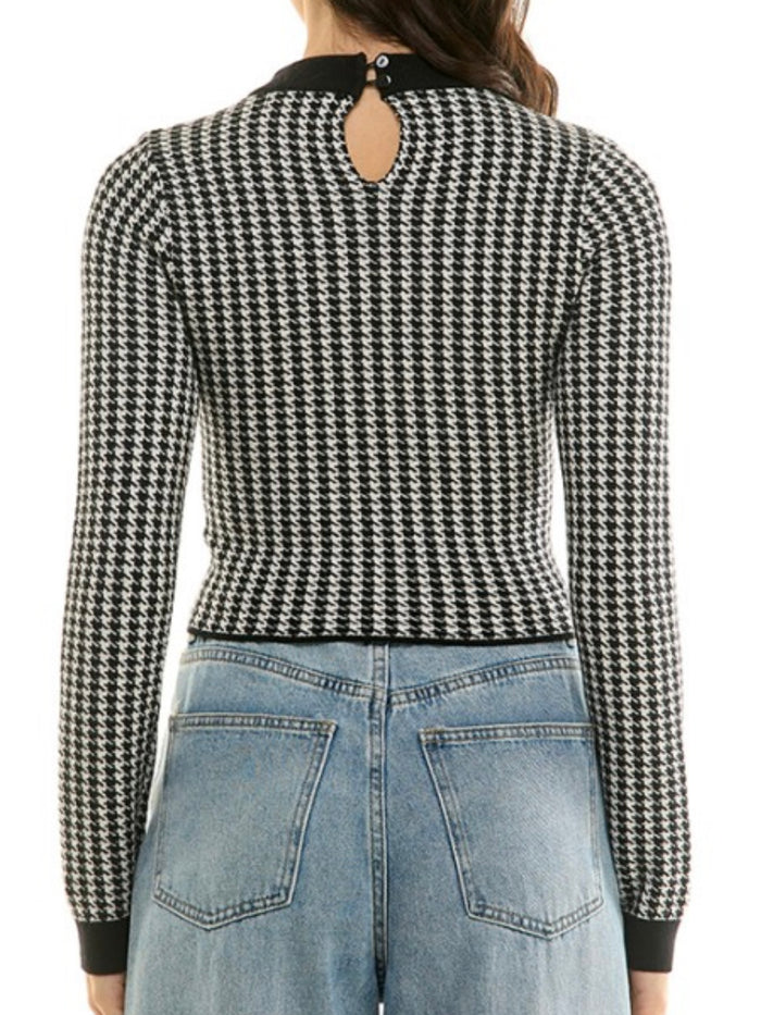 Black Houndstooth Sweater
