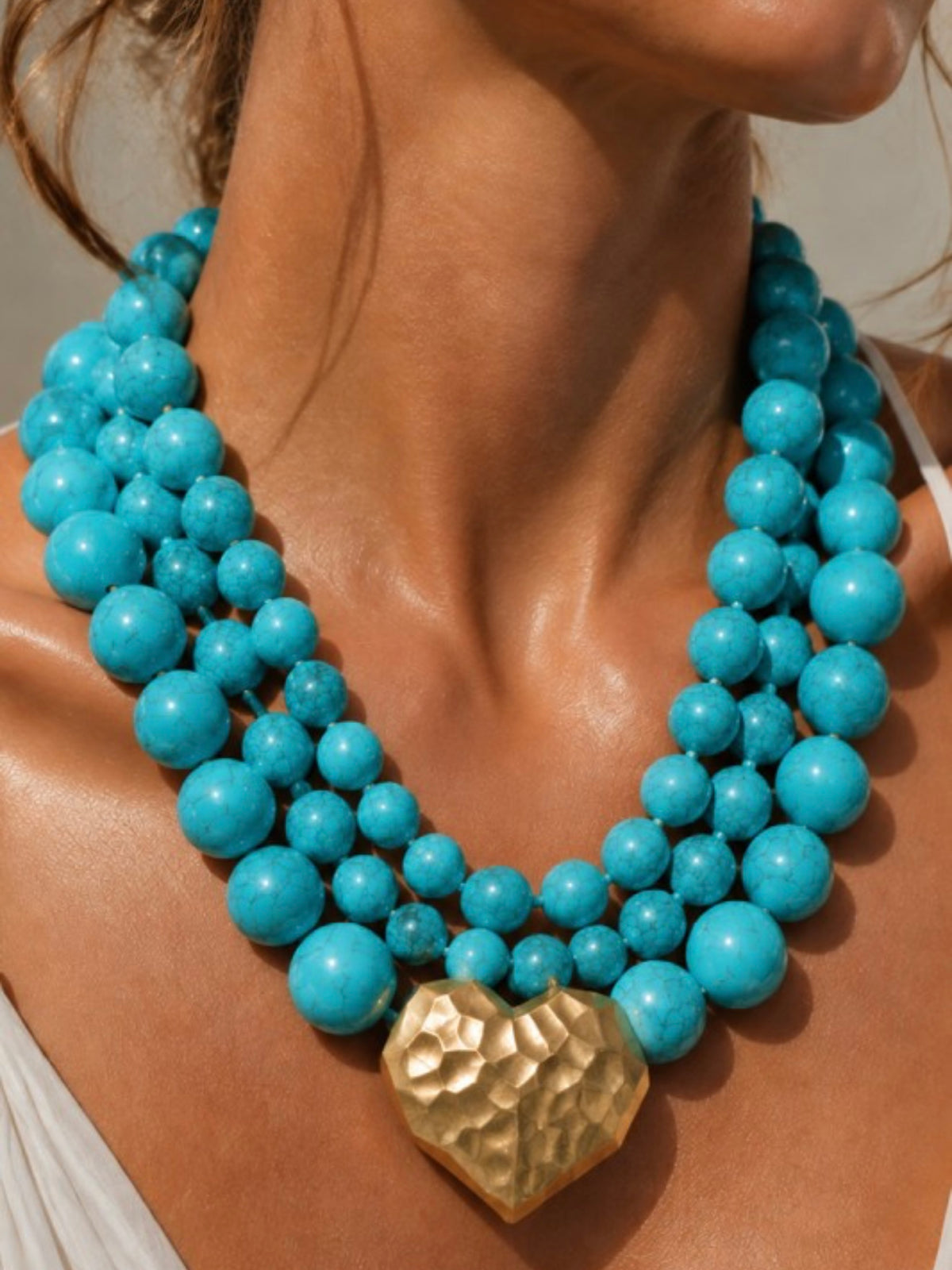 Turquoise Statement Beaded Necklace