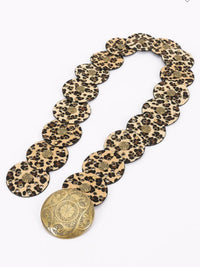 Faux Animal Fur Disc Belt