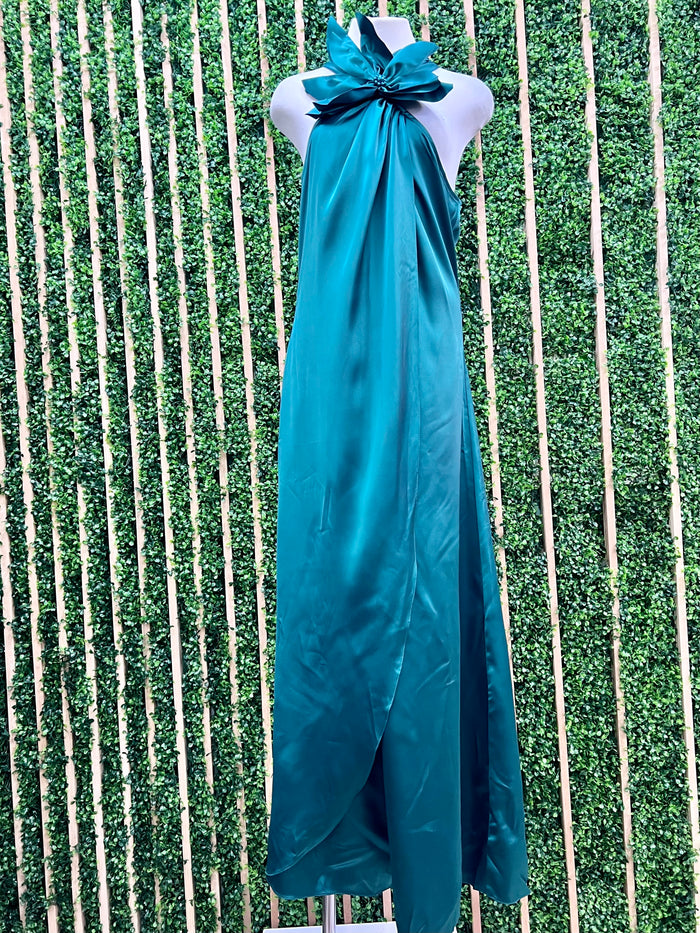Beautiful Green Satin Floral Wrap Maxi Dress Ah L La Lifestyle Boutique Beautiful Green Satin Floral Wrap Maxi Dress Ah L La Lifestyle Boutique