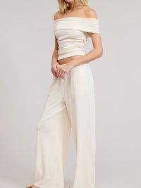 Off Shoulder Long Pant Set