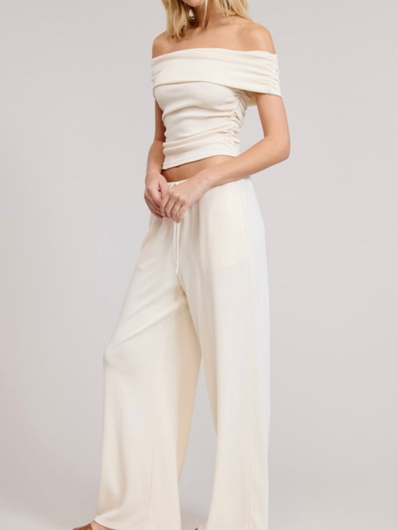 Off Shoulder Long Pant Set