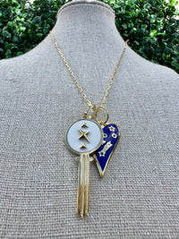 Heart Key Enamel Necklace