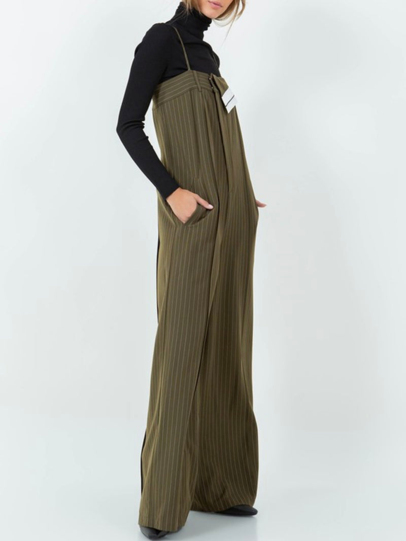 Pinstripe Loose Fit Jumpsuit