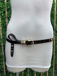 Ring Detail Studded Belt