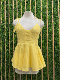Shoulder Tie Peplum Top