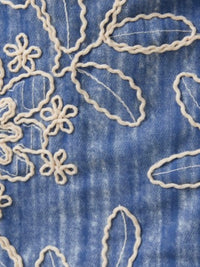 Denim Embroidered Skort