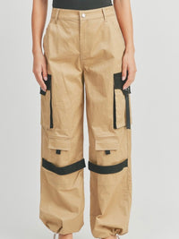 Khaki Black Cargo Jogger