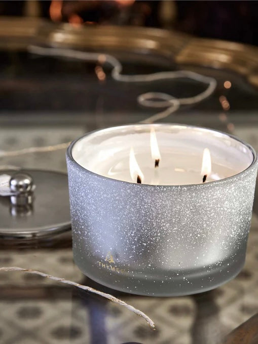 Thymes Frasier Fir 3-Wick Flocked Candle
