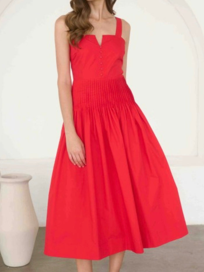 Scarlet Soleil Midi Dress