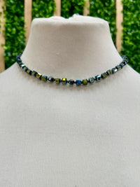 JH Small Crystal Cube Bead Necklace