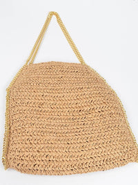 Chain Detail Hobo Bag