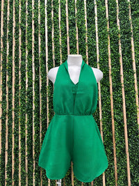 Halter Neck Sleeveless Romper