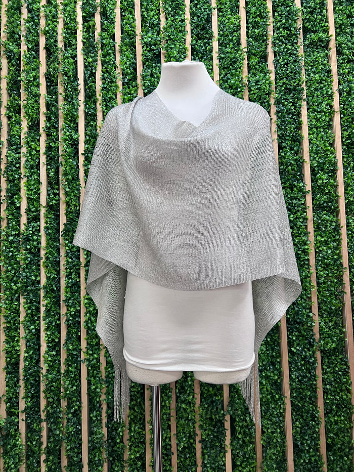 Metallic Hi Low Cape