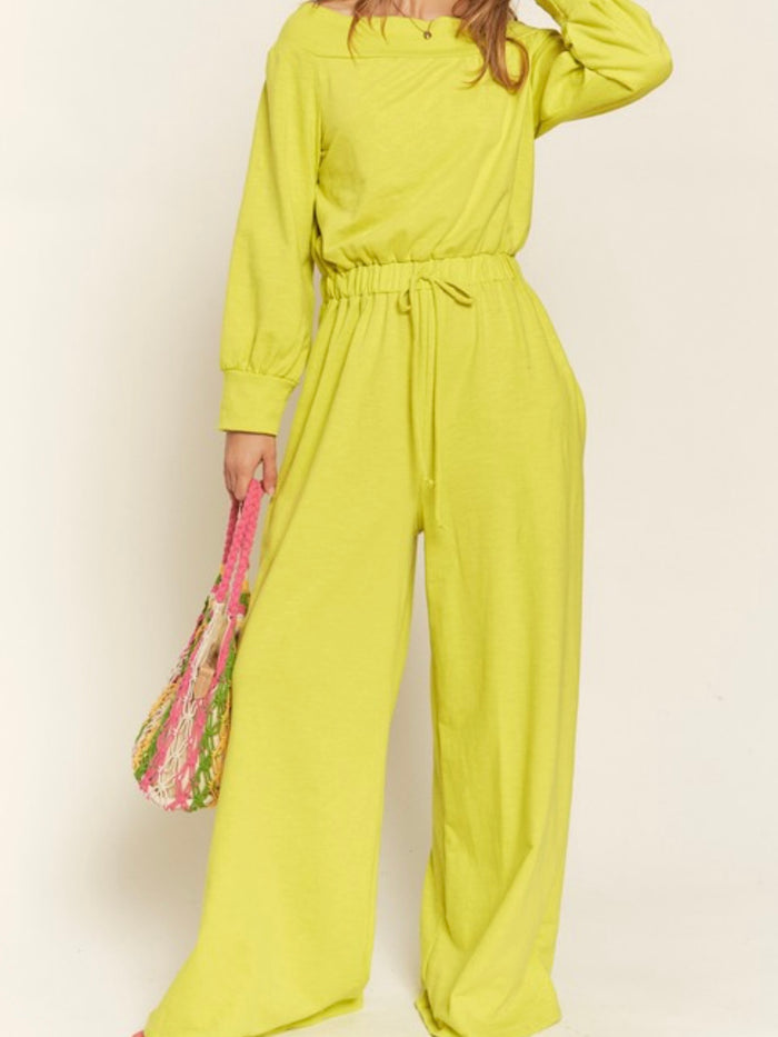 Off Shoulder terry Jumpsuit