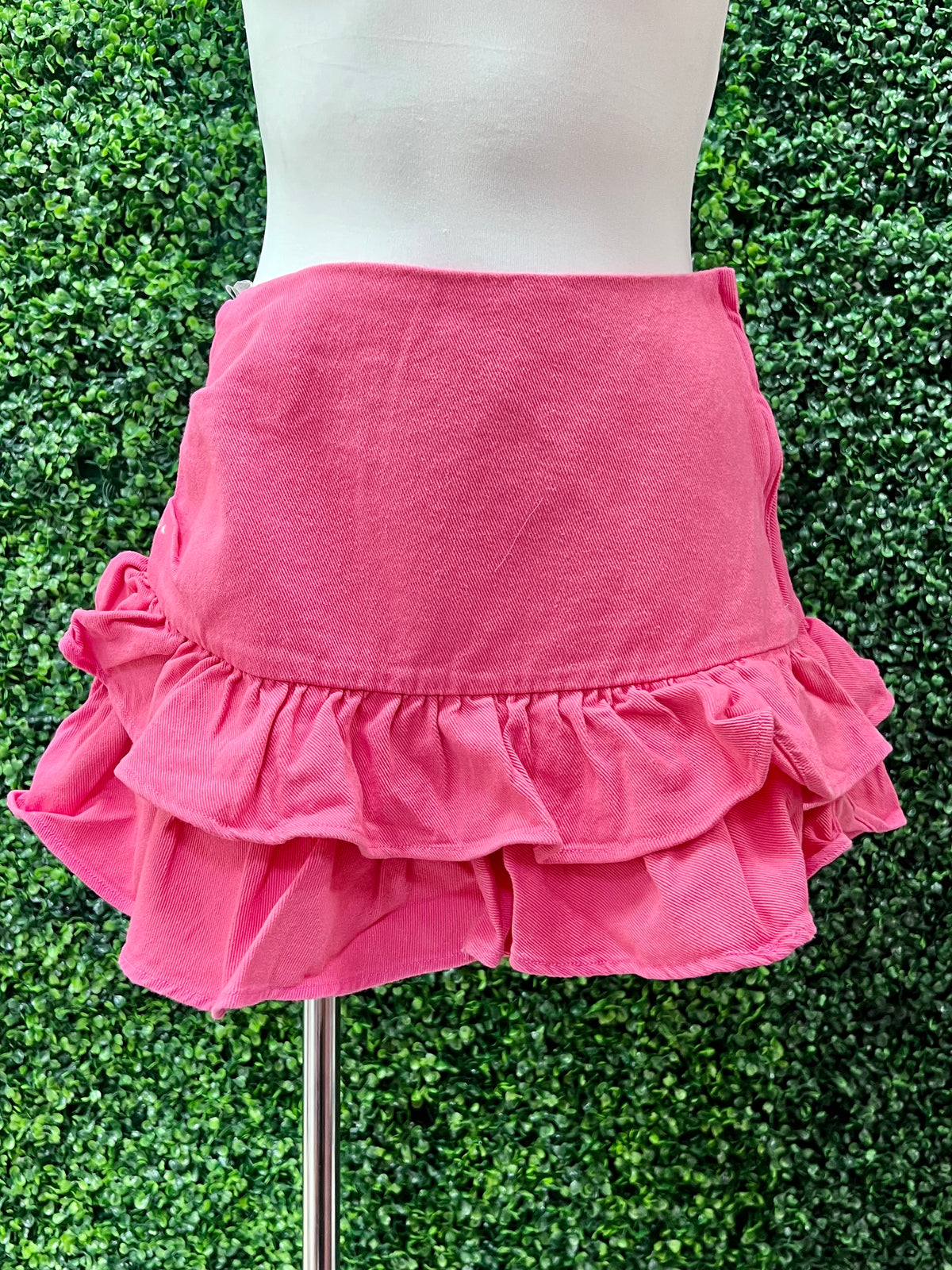 Short Double Ruffle Skort