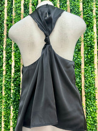 Satin Twist Halter Neck Top
