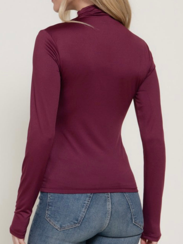 Essential Mock Neck Long Sleeve Top