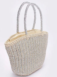 Faux Straw Metallic Sunshine Tote