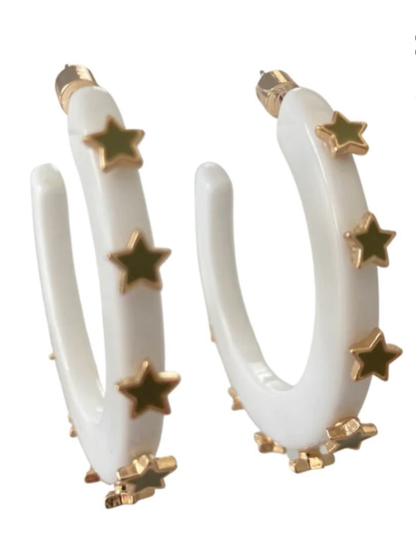 City Girl Studded Hoop