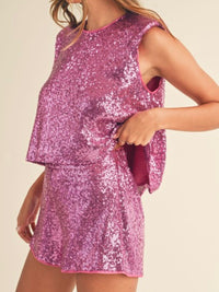 Fun Sequin Short Pant Set