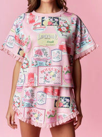 Pink Romantic Bistro Short Skort Set