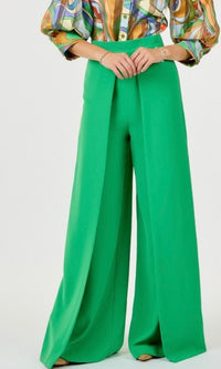 High Waist Wide Pleat Palazzo Pants