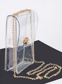 Clear vertical Envelope Stadium Crossbody Bag