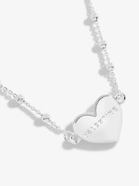 Little Moment Happy Valentines Silver Necklace