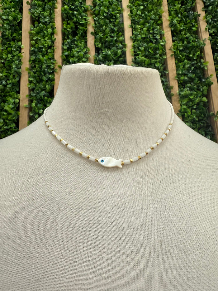 Greece Fish Eye Necklace