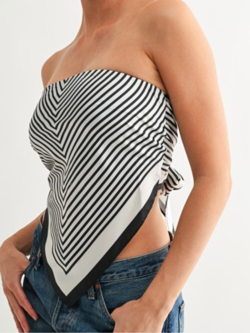 Scribble Handkerchief Scarf Top