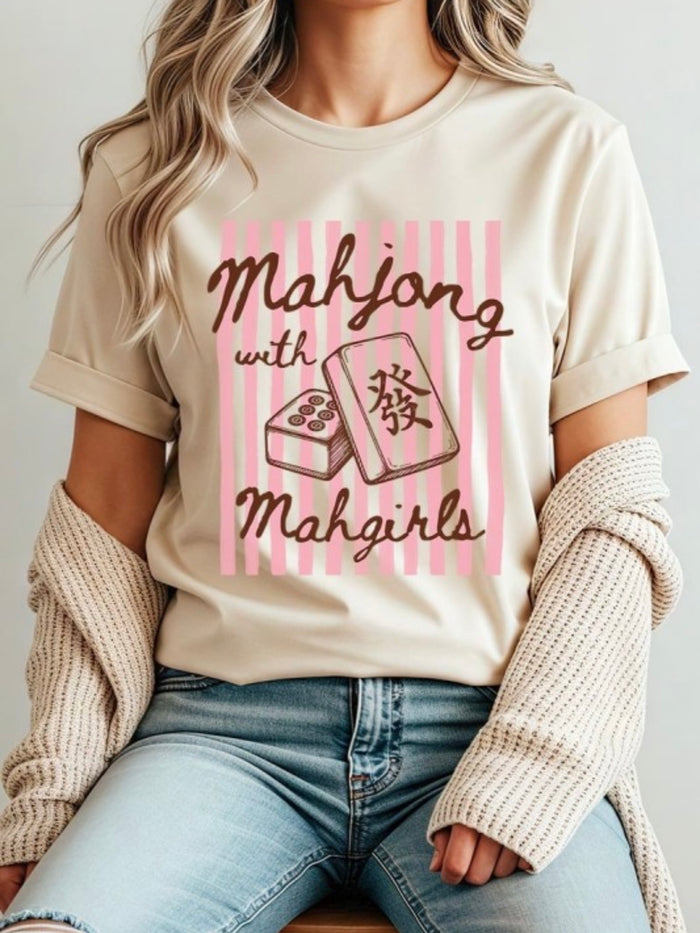 Cream Mahjong Social Club Graphic Tee