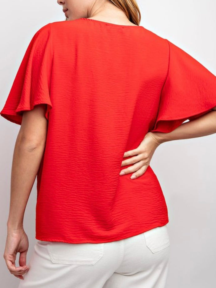Tomato Cape Sleeve Blouse