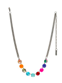 Mini Sofia Metallic Mix Crystal Necklace