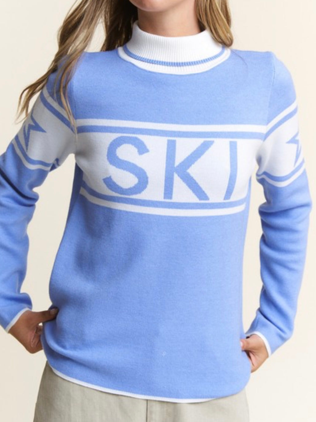 Mock Neck Ski Sweater