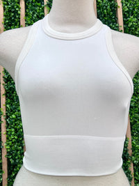 High Neck Racerback Crop Basic