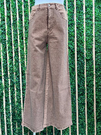 Wide Leg Crystal Studded Denim