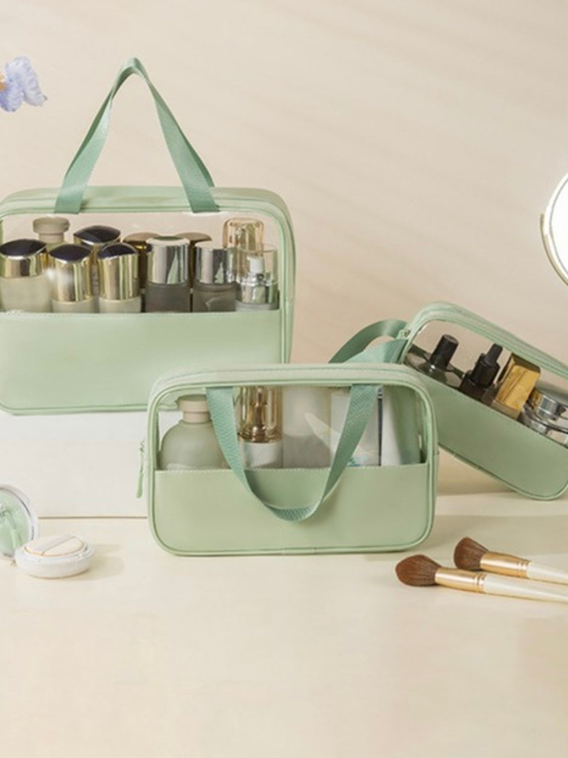 3 Set Clear Washbag Set