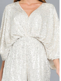 Silver Nude kimono Romper