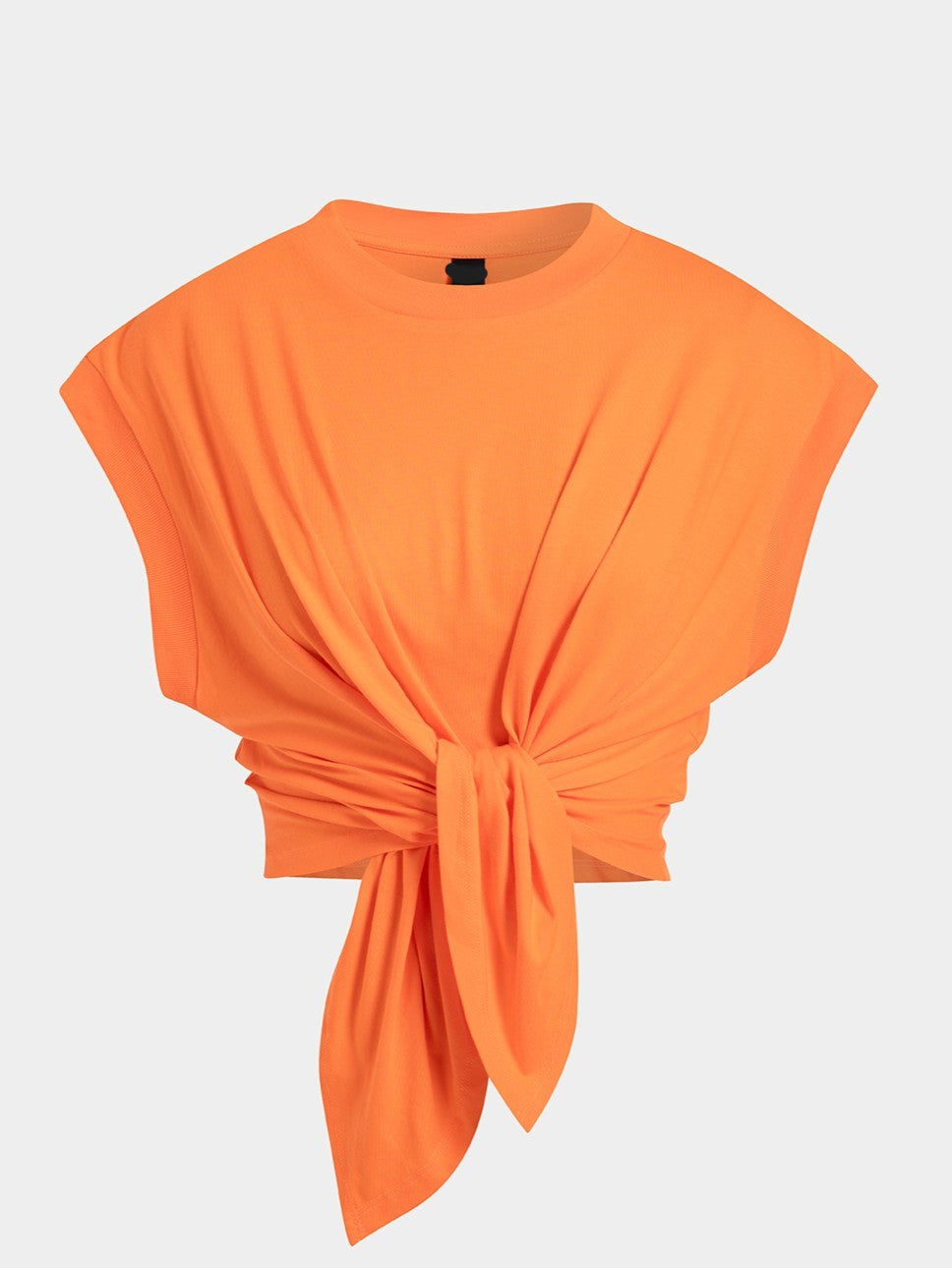Front Tie Draped T-Shirt Top