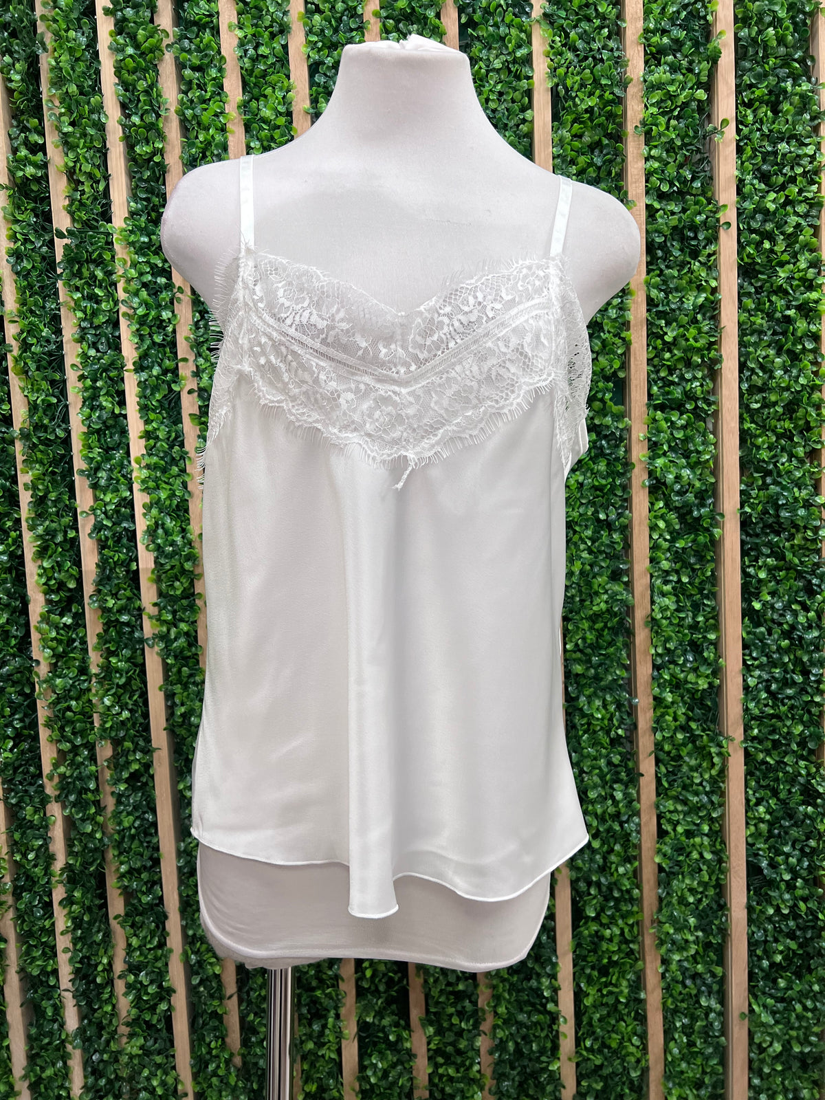 Lace Trim Satin Cami